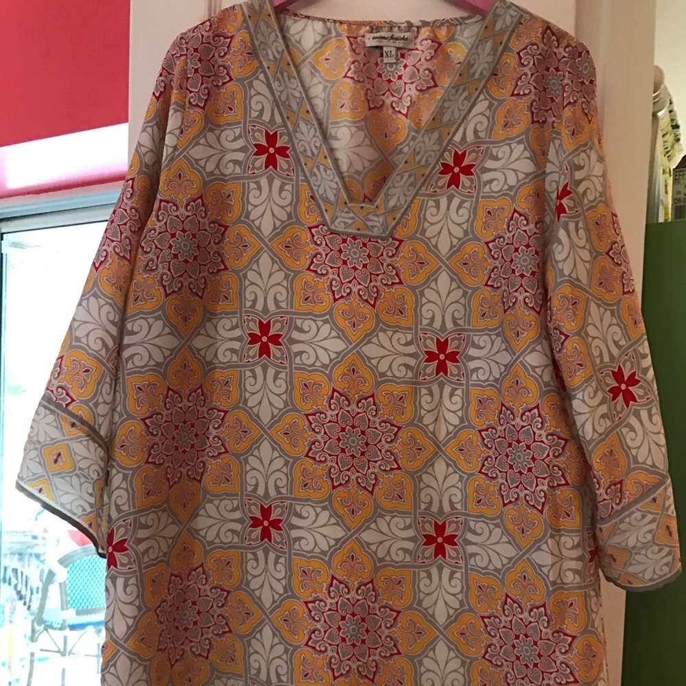 Creame Fraiche Tunic/Dress Amazing Print